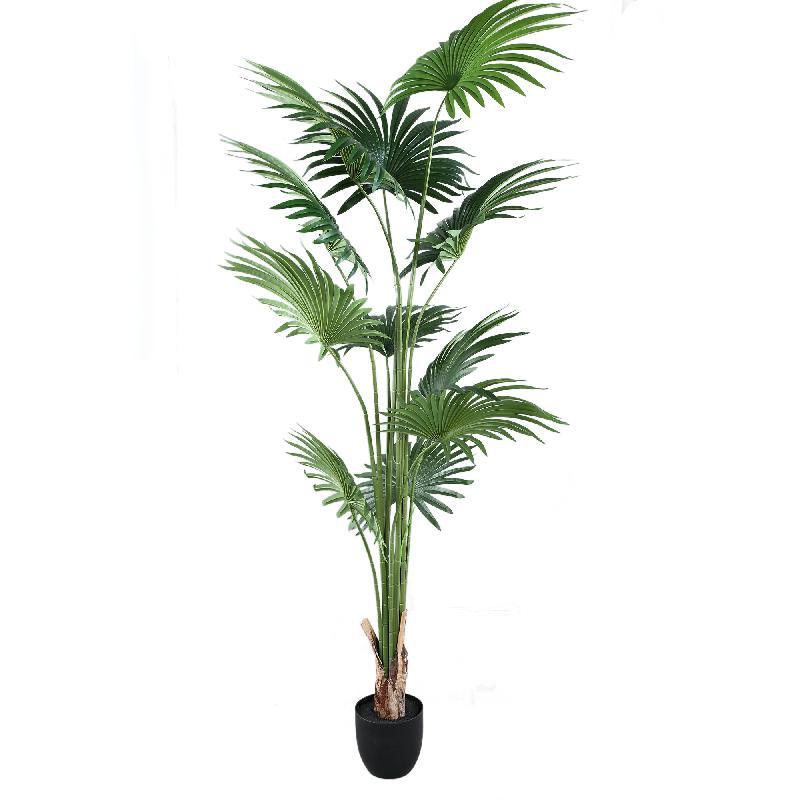 livinglovely.nl - Tree Green Palm 11 Leaves in pot PTMD - Kunstplant - PTMD - livinglovely.nl