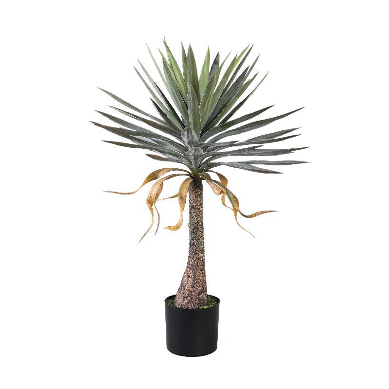 livinglovely.nl - Tree Green Yucca Tree in black pot PTMD - Kunstplant - PTMD - livinglovely.nl