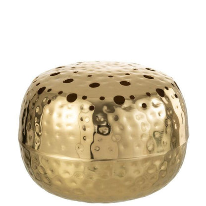 livinglovely.nl - Vaas Ball Met Gaten Metaal Goud Large - Vaas - J-Line - livinglovely.nl