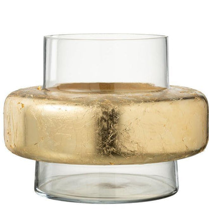 livinglovely.nl - Vaas Cylinder Ring Glas Transparant - Vaas - J-Line - livinglovely.nl