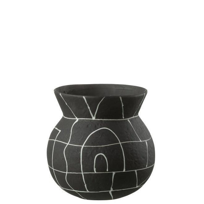 livinglovely.nl - Vaas Japan Black - Vaas - J-Line - livinglovely.nl