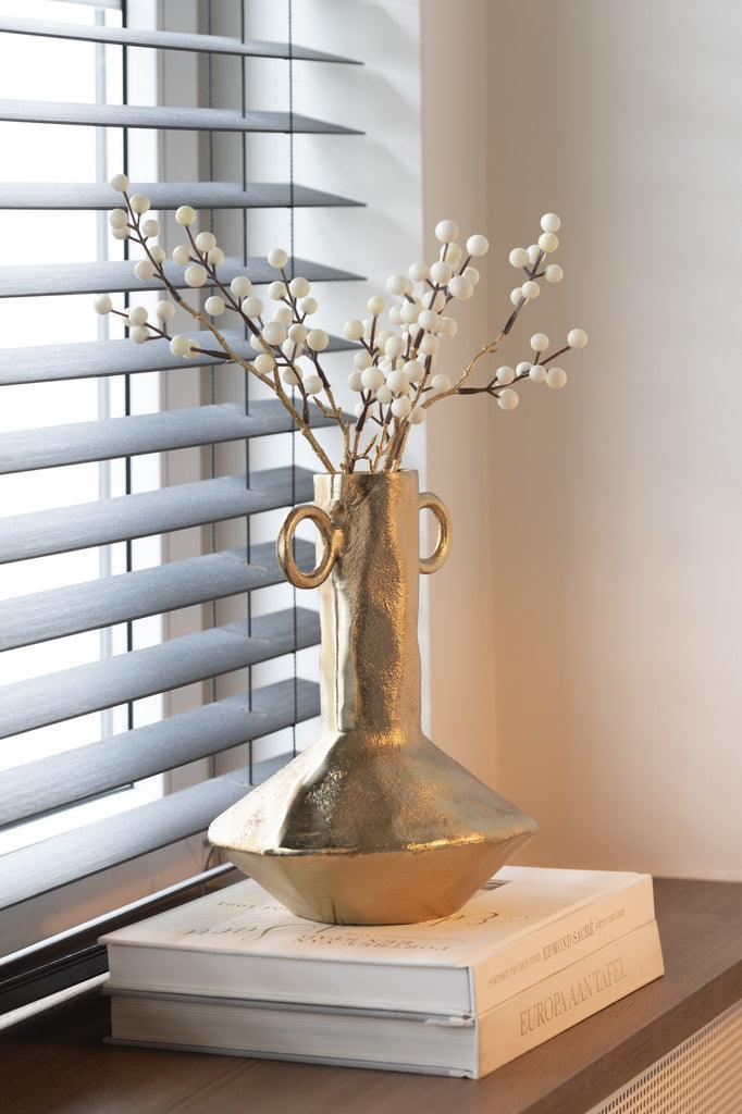 livinglovely.nl - Vaas Ritual Aluminium Goud - Vaas - J-Line - livinglovely.nl