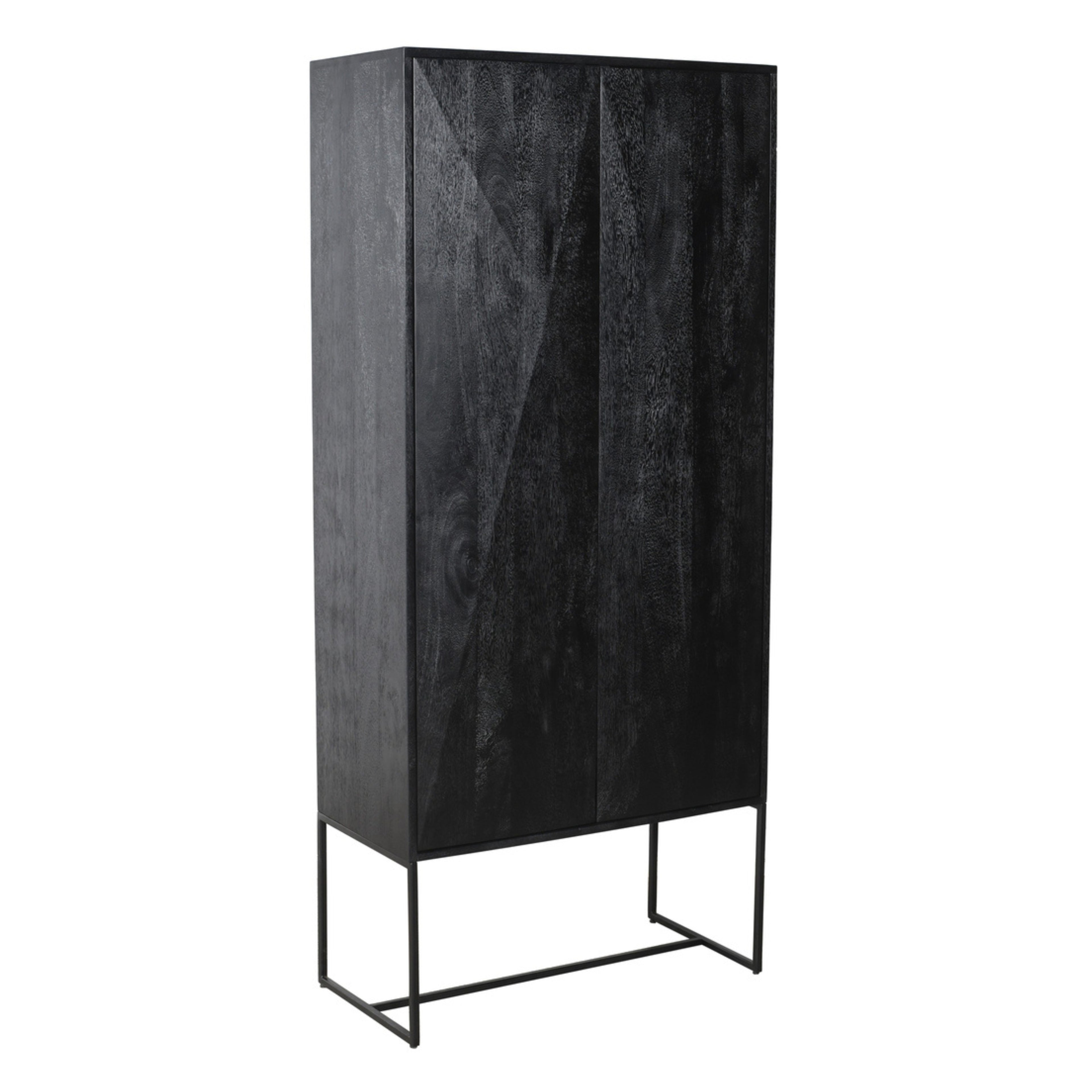 livinglovely.nl - Wandkast Onyx Zwart 2-Deurs PTMD - Wandkast - PTMD - livinglovely.nl