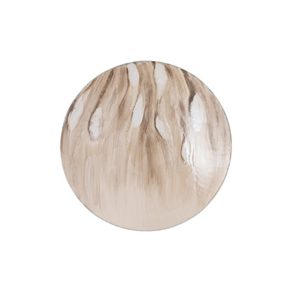 livinglovely.nl - Wandpaneel Maran Beige Shiny Iron Round - Ø57cm PTMD - Wandpaneel - PTMD - livinglovely.nl