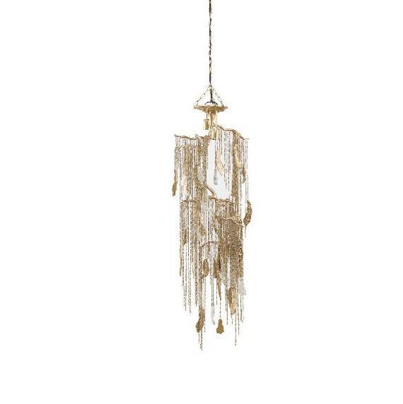 livinglovely.nl - Wilco Brass casted alu hanging lamp chains small PTMD - Hanglamp - PTMD - livinglovely.nl