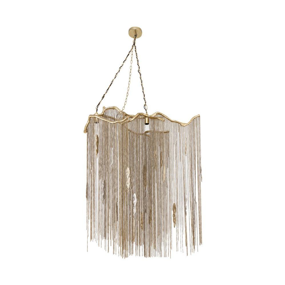 livinglovely.nl - Wilco Brass casted alu hanging lamp chains wide PTMD - Hanglamp - PTMD - livinglovely.nl