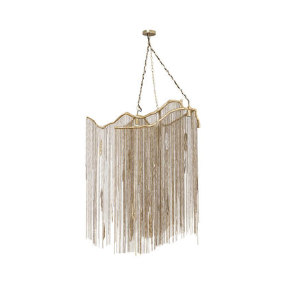 livinglovely.nl - Wilco Brass casted alu hanging lamp chains wide PTMD - Hanglamp - PTMD - livinglovely.nl