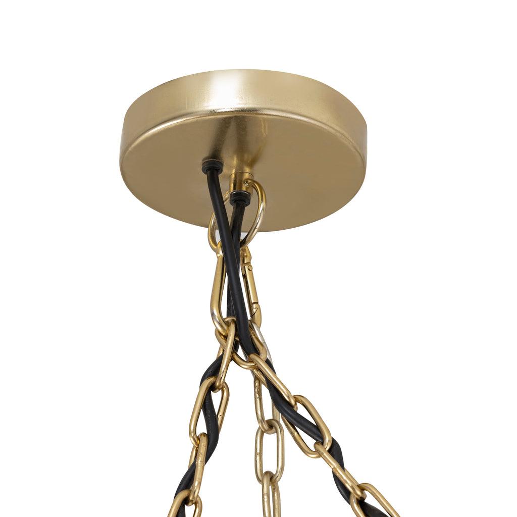 livinglovely.nl - Wilco Brass casted alu hanging lamp chains wide PTMD - Hanglamp - PTMD - livinglovely.nl