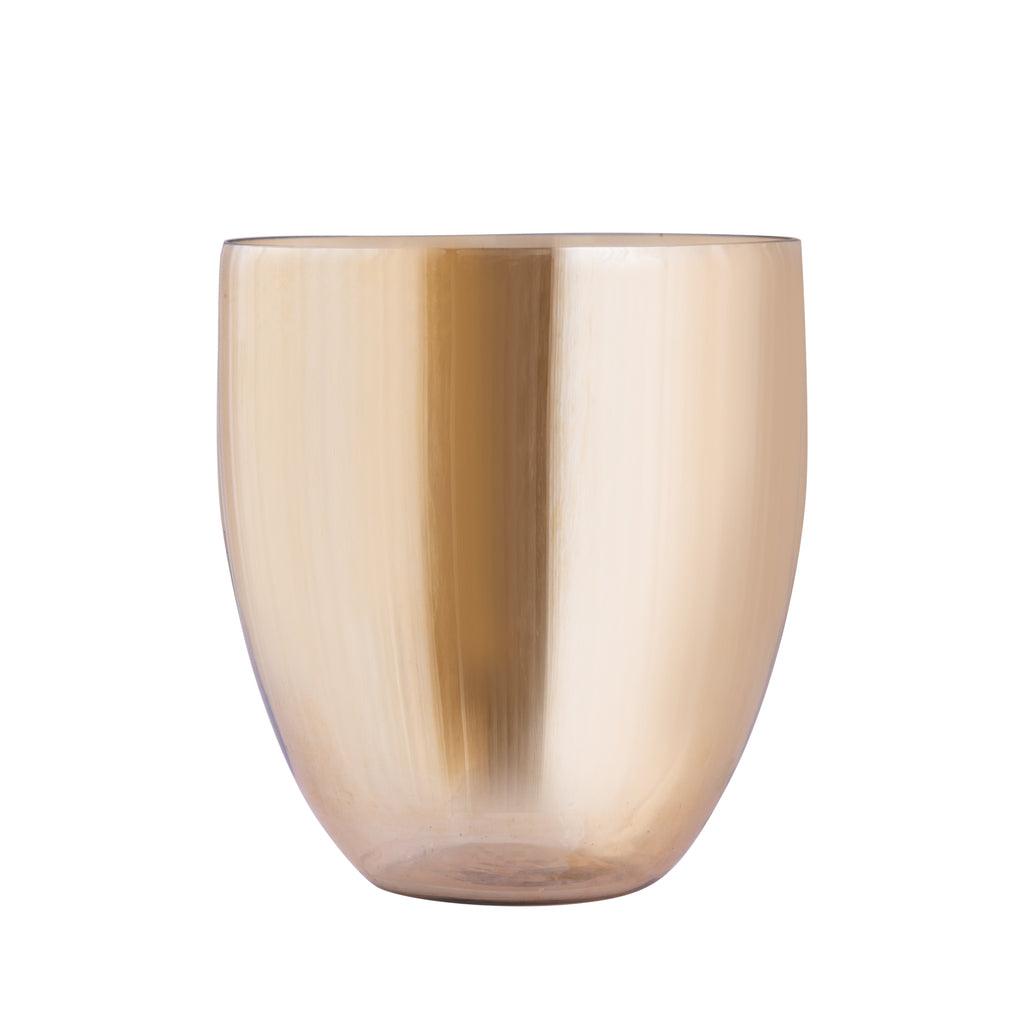 livinglovely.nl - Windlicht Bryson L - Ø16x18 cm - Glas - Goud PTMD - Kaarshouder - PTMD - livinglovely.nl