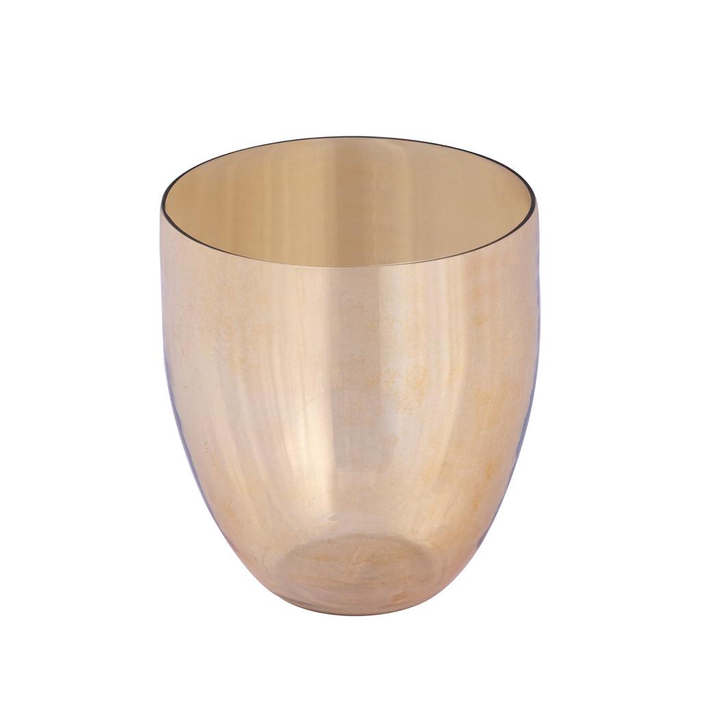 livinglovely.nl - Windlicht Bryson L - Ø16x18 cm - Glas - Goud PTMD - Kaarshouder - PTMD - livinglovely.nl