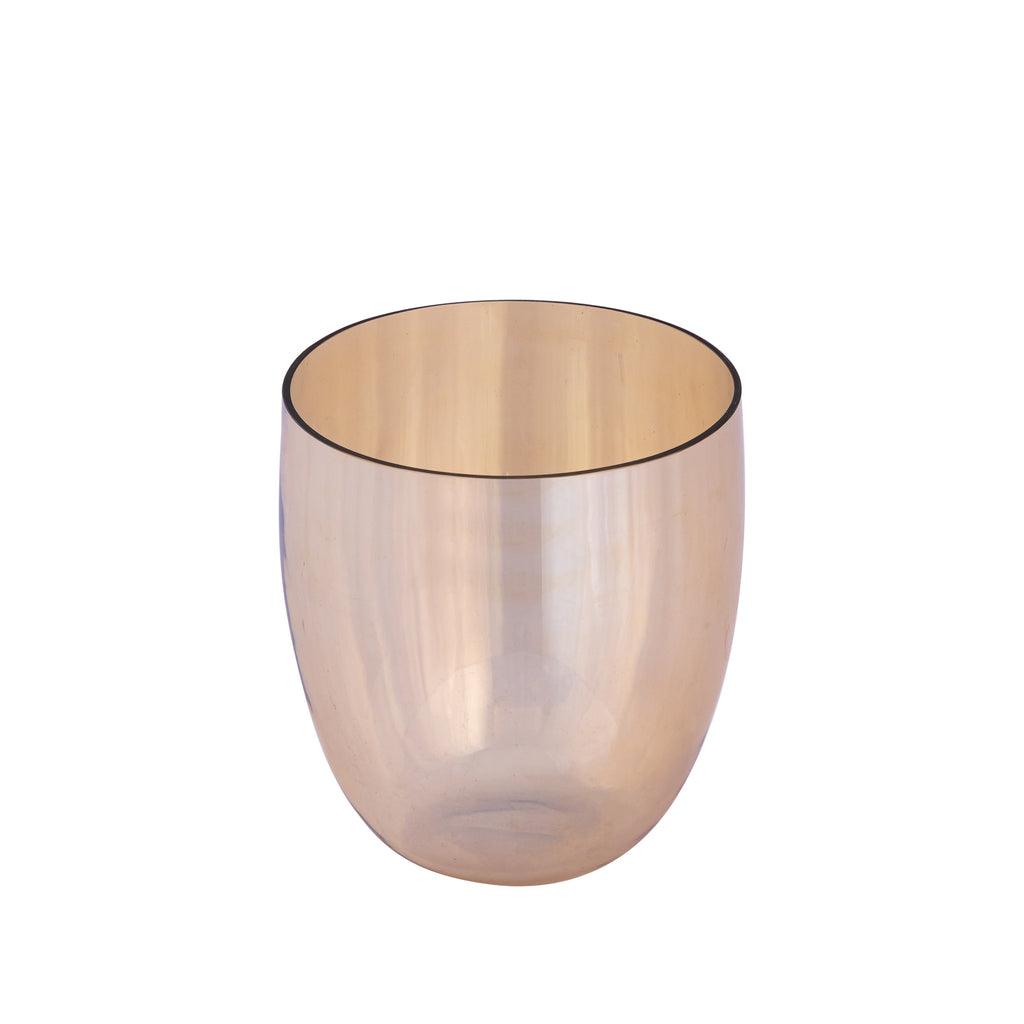 livinglovely.nl - Windlicht Bryson - Ø13x15 cm - Glas - Goud PTMD - Kaarshouder - PTMD - livinglovely.nl