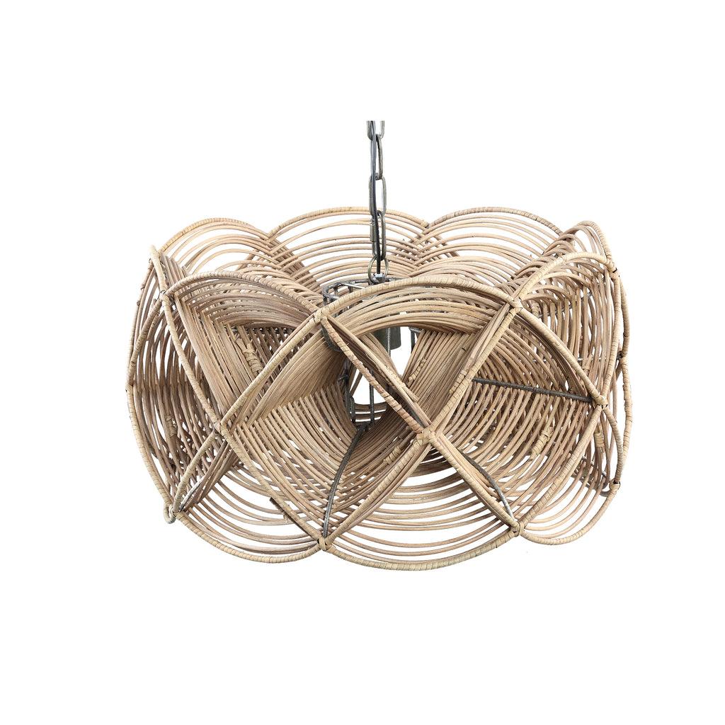 livinglovely.nl - Yena Natural rattan hanging lamp twisted design PTMD - Hanglamp - PTMD - livinglovely.nl