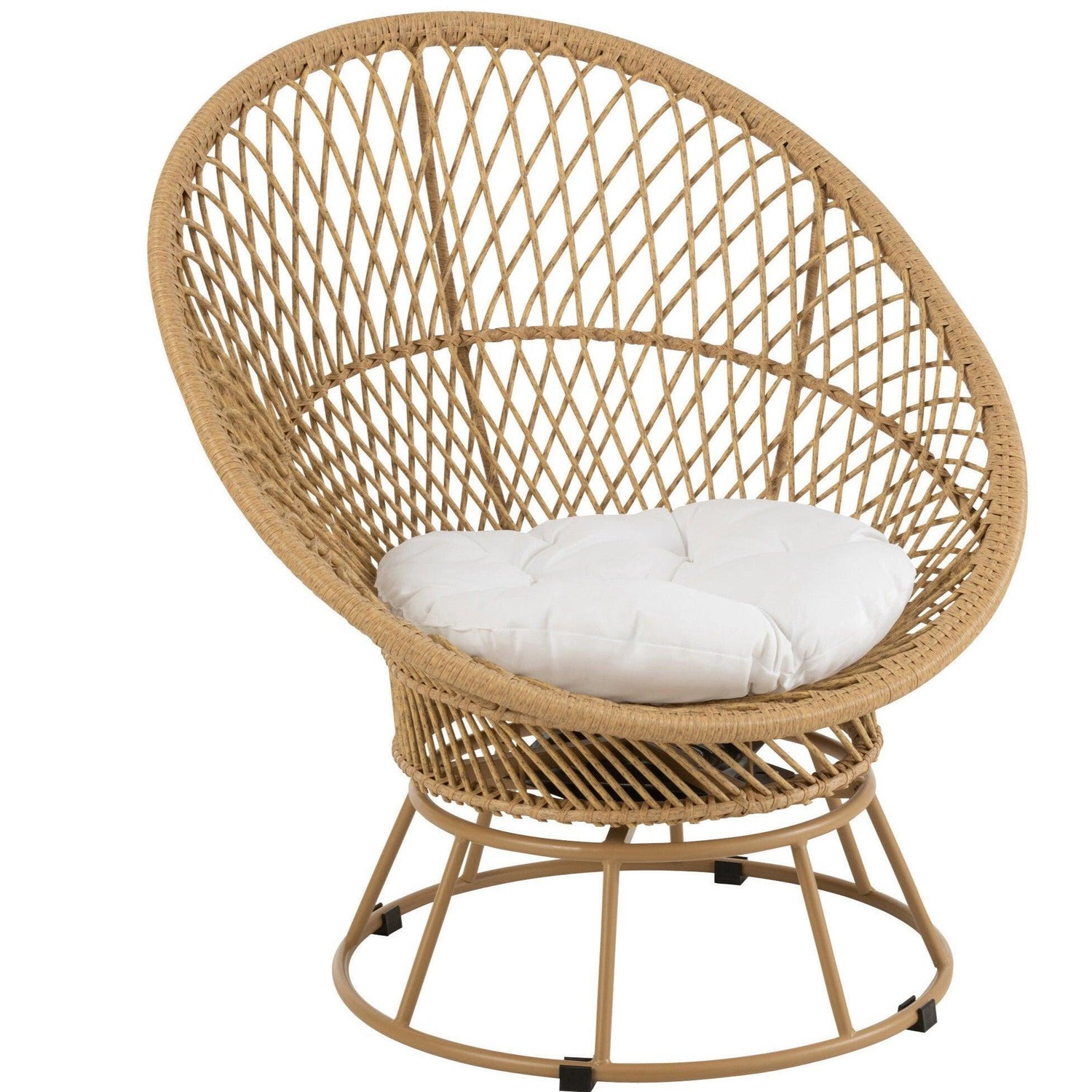 livinglovely.nl - Zayo Draai Stoel + Kussen - Fauteuil - J-Line - livinglovely.nl