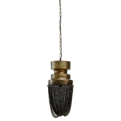 livinglovely.nl - Zelivo Gold iron hanging lamp deco chains round S PTMD - Hanglamp - PTMD - livinglovely.nl