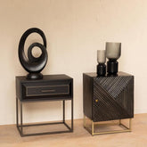 Lixly Nachtkastje Zwart PTMD - Nachtkastje - PTMD - livinglovely.nl