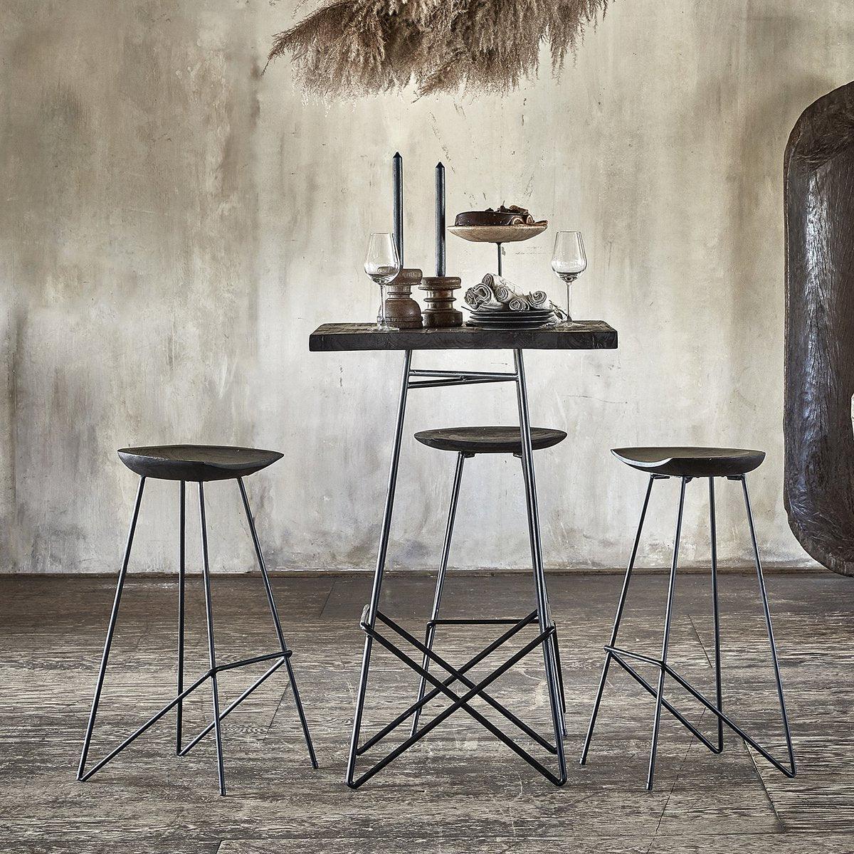 Loft Barkruk Zwart of naturel Raw Materials - Barkruk - Raw Materials - livinglovely.nl