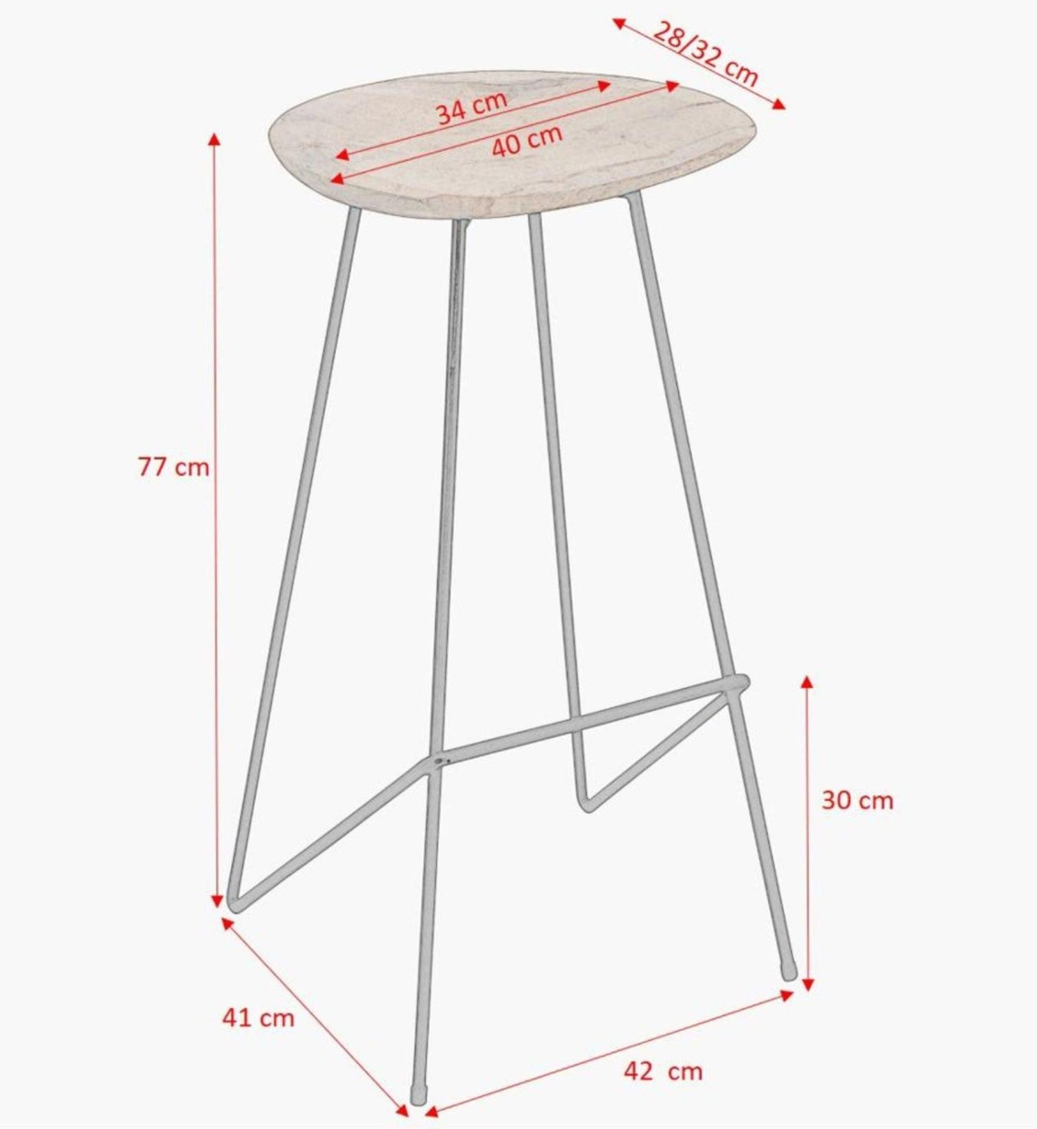 Loft Barkruk Zwart of naturel Raw Materials - Barkruk - Raw Materials - livinglovely.nl
