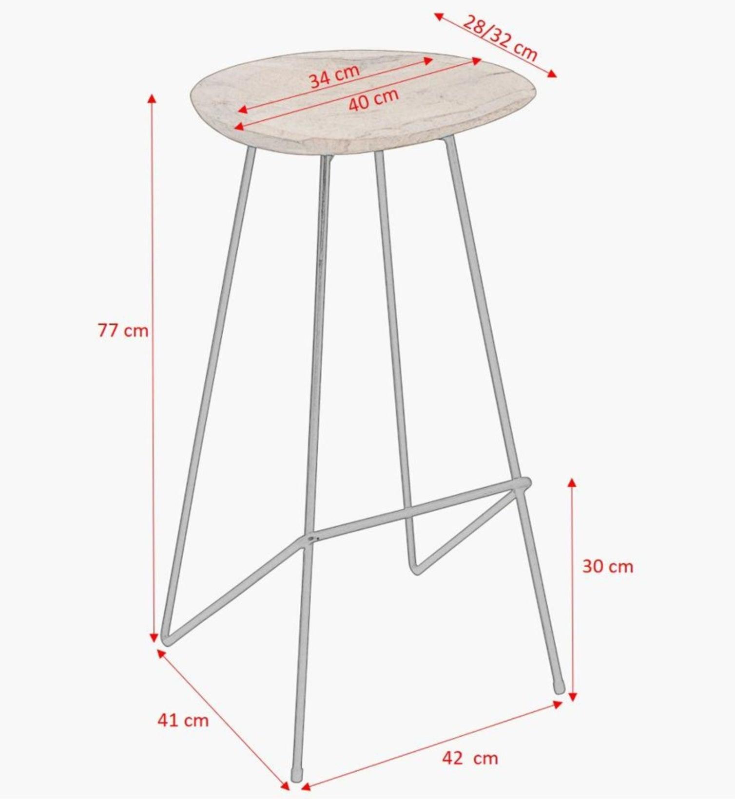 Loft Barkruk Zwart of naturel Raw Materials - Barkruk - Raw Materials - livinglovely.nl