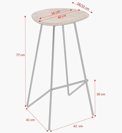 Loft Barkruk Zwart of naturel Raw Materials - Barkruk - Raw Materials - livinglovely.nl