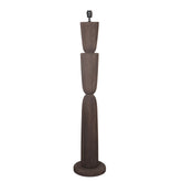 Lorinne Brown mango wood layered floor lamp base PTMD - Vloerlamp - PTMD - livinglovely.nl