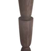 Lorinne Brown mango wood layered floor lamp base PTMD - Vloerlamp - PTMD - livinglovely.nl