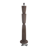 Lorinne Brown mango wood layered floor lamp base PTMD - Vloerlamp - PTMD - livinglovely.nl