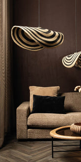 Loulou Natural Seagrass Wavy Hanglamp Small PTMD - Hanglamp - PTMD - livinglovely.nl