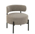 Loungestoel Boucle Multiplex/Polyester Grijs/Zwart - Fauteuil - J-Line - livinglovely.nl
