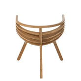 Loungestoel Crab Teak Hout Naturel - Fauteuil - J-Line - livinglovely.nl