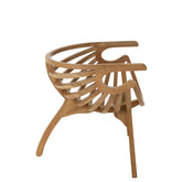 Loungestoel Crab Teak Hout Naturel - Fauteuil - J-Line - livinglovely.nl