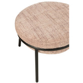 Loungestoel + Poef Ijzer Lichtroze/Zwart J-Line