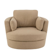 Loungestoel Swivel Hout/Textiel Beige - J-Line