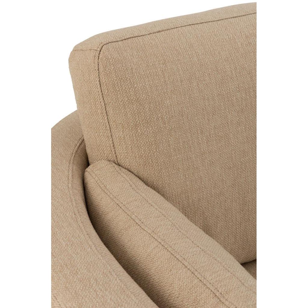 Loungestoel Swivel Hout/Textiel Beige - J-Line
