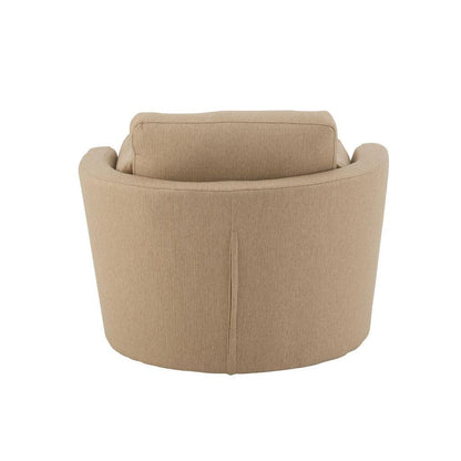 Loungestoel Swivel Hout/Textiel Beige - J-Line
