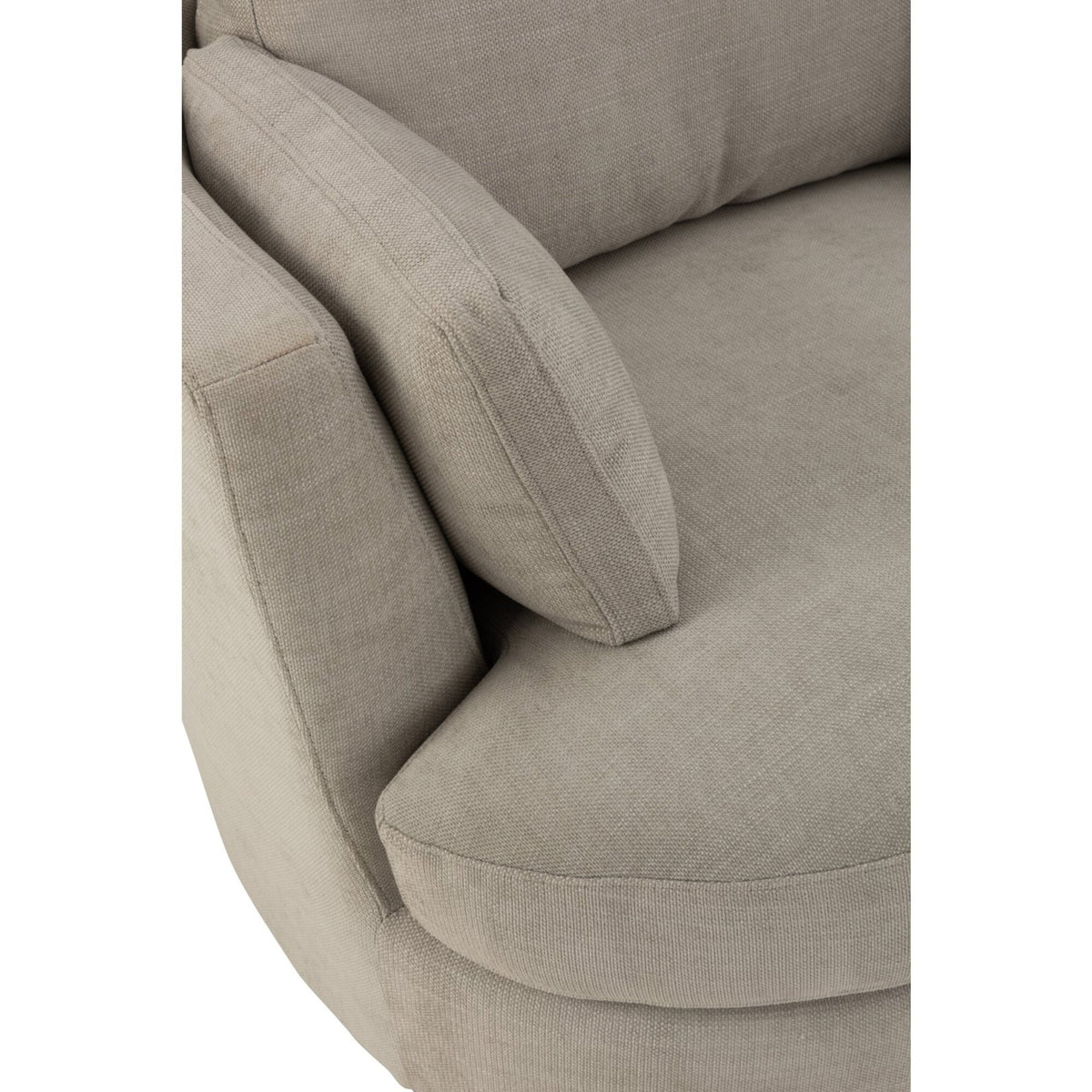 Loungestoel Swivel Hout/Textiel Grijs - J-Line