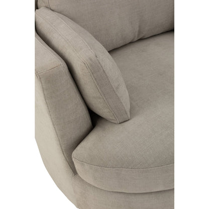 Loungestoel Swivel Hout/Textiel Grijs - J-Line