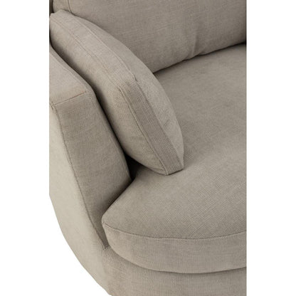 Loungestoel Swivel Hout/Textiel Grijs - J-Line