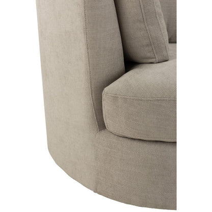 Loungestoel Swivel Hout/Textiel Grijs - J-Line