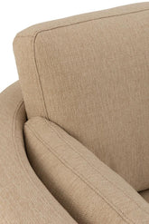 Loungestoel Swivel Hout/Textiel Beige - J-Line - Fauteuil - J-Line - livinglovely.nl
