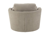 Loungestoel Swivel Hout/Textiel Grijs - J-Line - Fauteuil - J-Line - livinglovely.nl