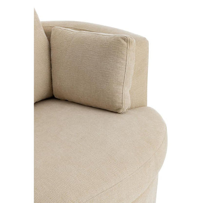 Loungestoel Swivel Populierenhout / Schuim Beige - J-Line