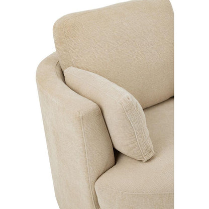 Loungestoel Swivel Populierenhout / Schuim Beige - J-Line