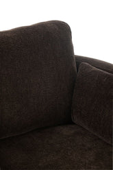 Loungestoel Swivel Populierenhout / Schuim Donker Bruin - J-Line - Fauteuil - J-Line - livinglovely.nl