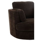 Loungestoel Swivel Populierenhout / Schuim Donker Bruin - J-Line