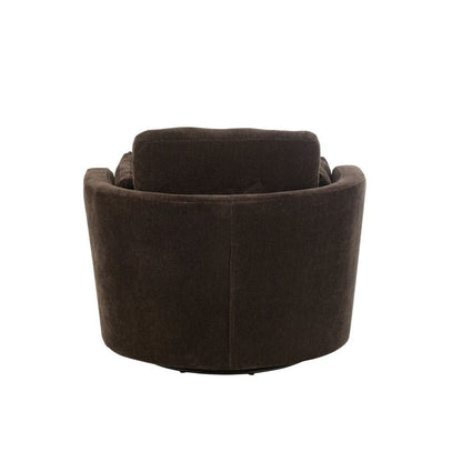 Loungestoel Swivel Populierenhout / Schuim Donker Bruin - J-Line