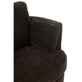 Loungestoel Swivel Populierenhout / Schuim Donker Bruin - J-Line