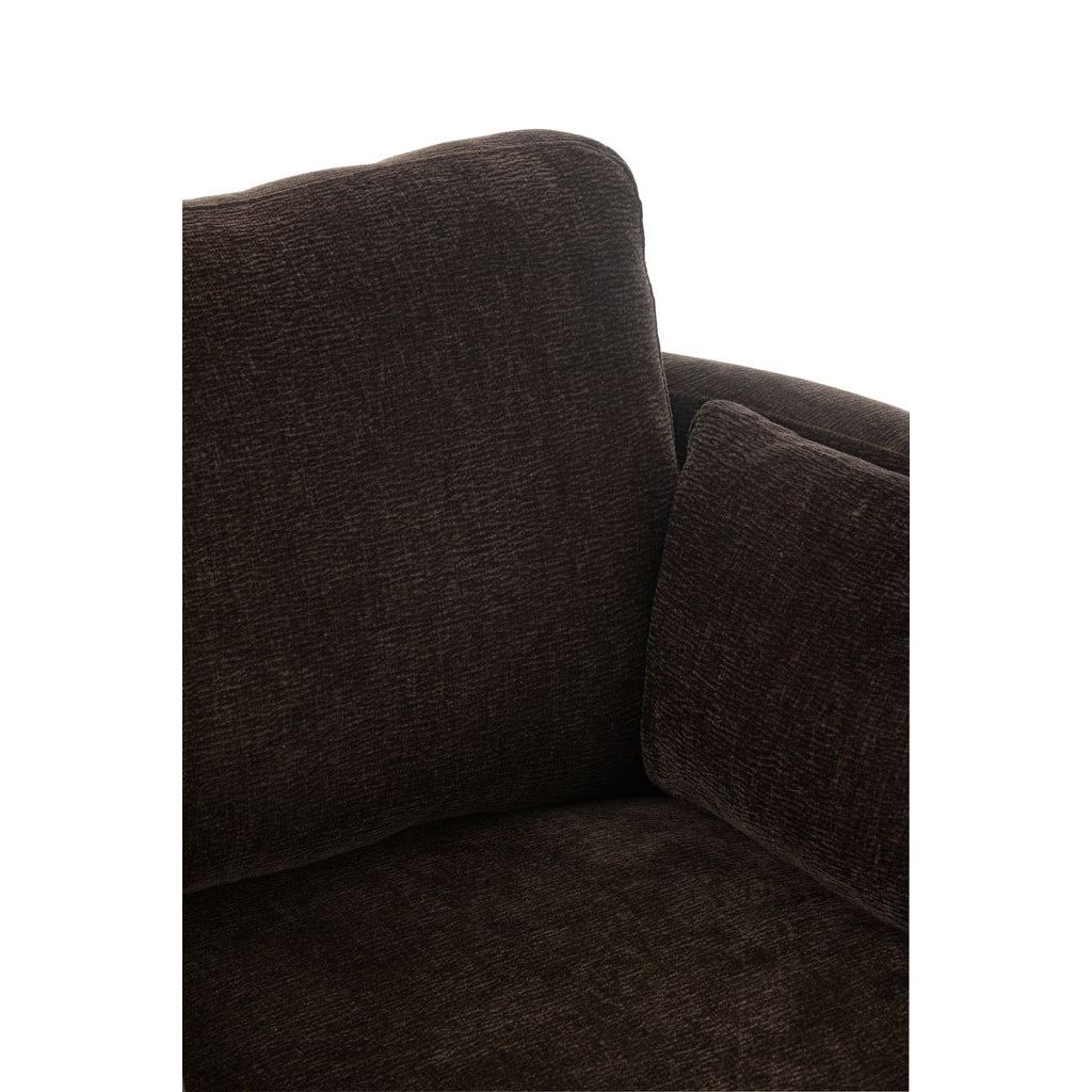 Loungestoel Swivel Populierenhout / Schuim Donker Bruin - J-Line