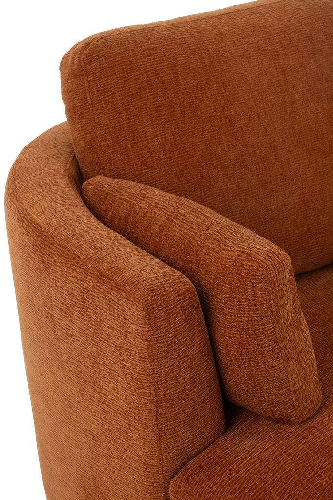 Loungestoel Swivel Populierenhout / Schuim Rusty - J-Line - Fauteuil - J-Line - livinglovely.nl