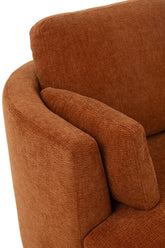Loungestoel Swivel Populierenhout / Schuim Rusty - J-Line - Fauteuil - J-Line - livinglovely.nl