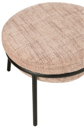 Loungstoel + krukje Napoli Licht Roze J-Line - Loungestoel - J-Line - livinglovely.nl